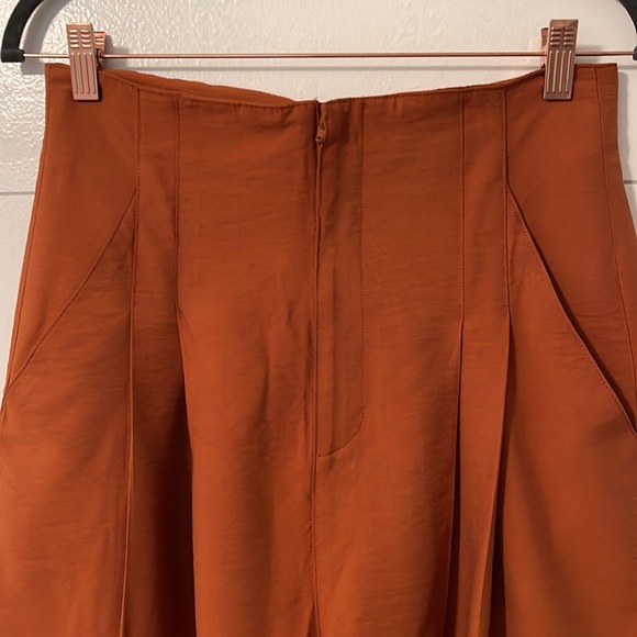 Vtg Cline Kolarek Rust Brown Midi High Waisted Shorts Size 12 - Picture 2 of 8